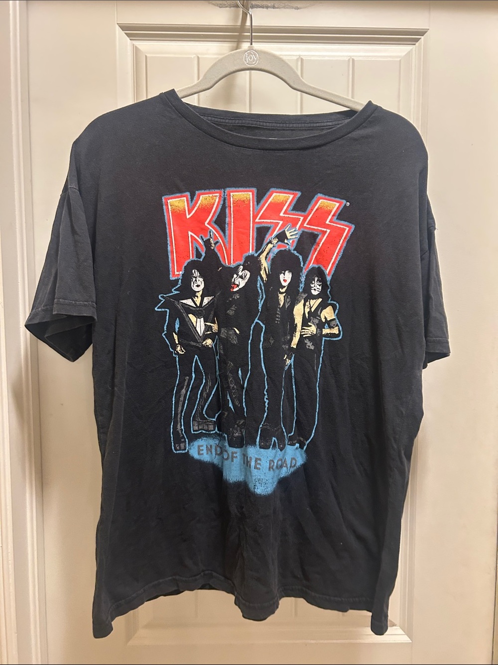 Kiss Black Tee with White Logo